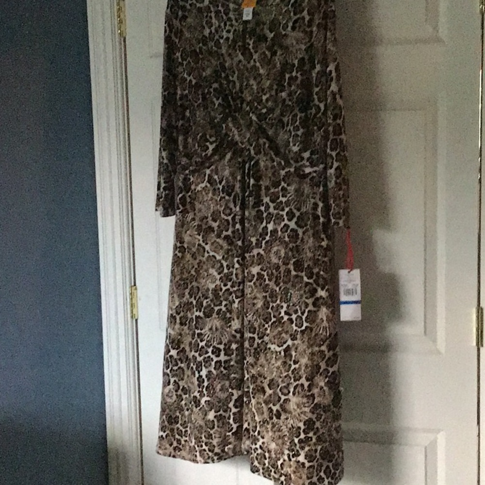 Animal print dressy dress.